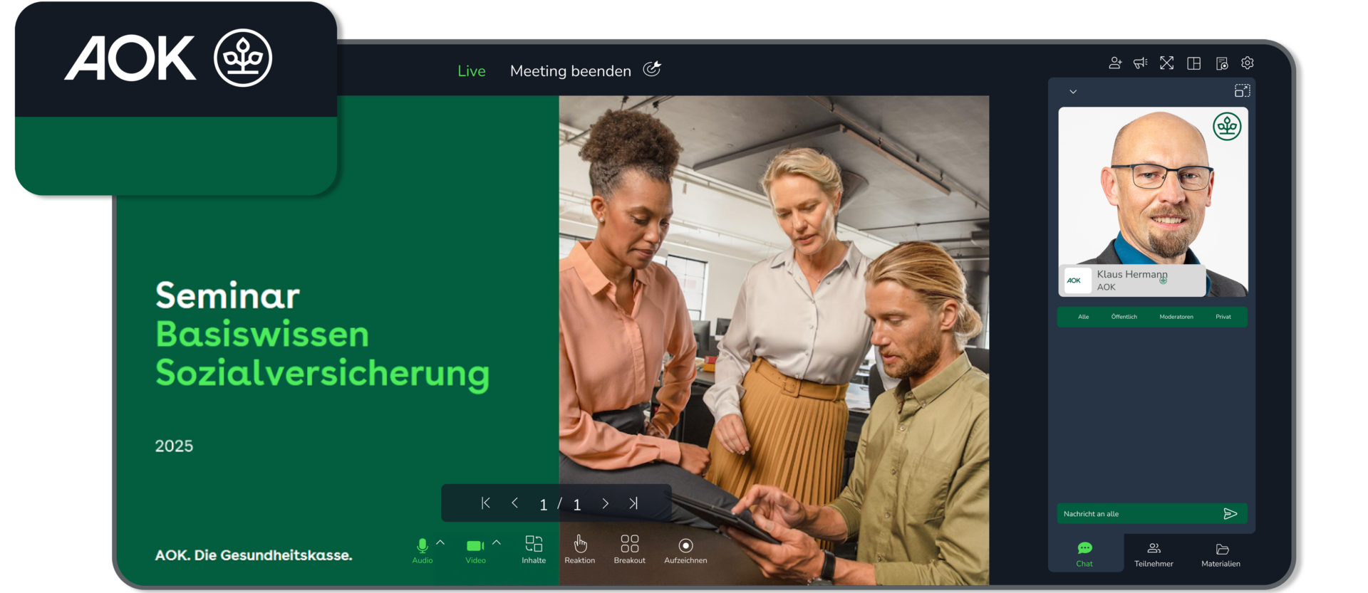 AOK Webinarraum