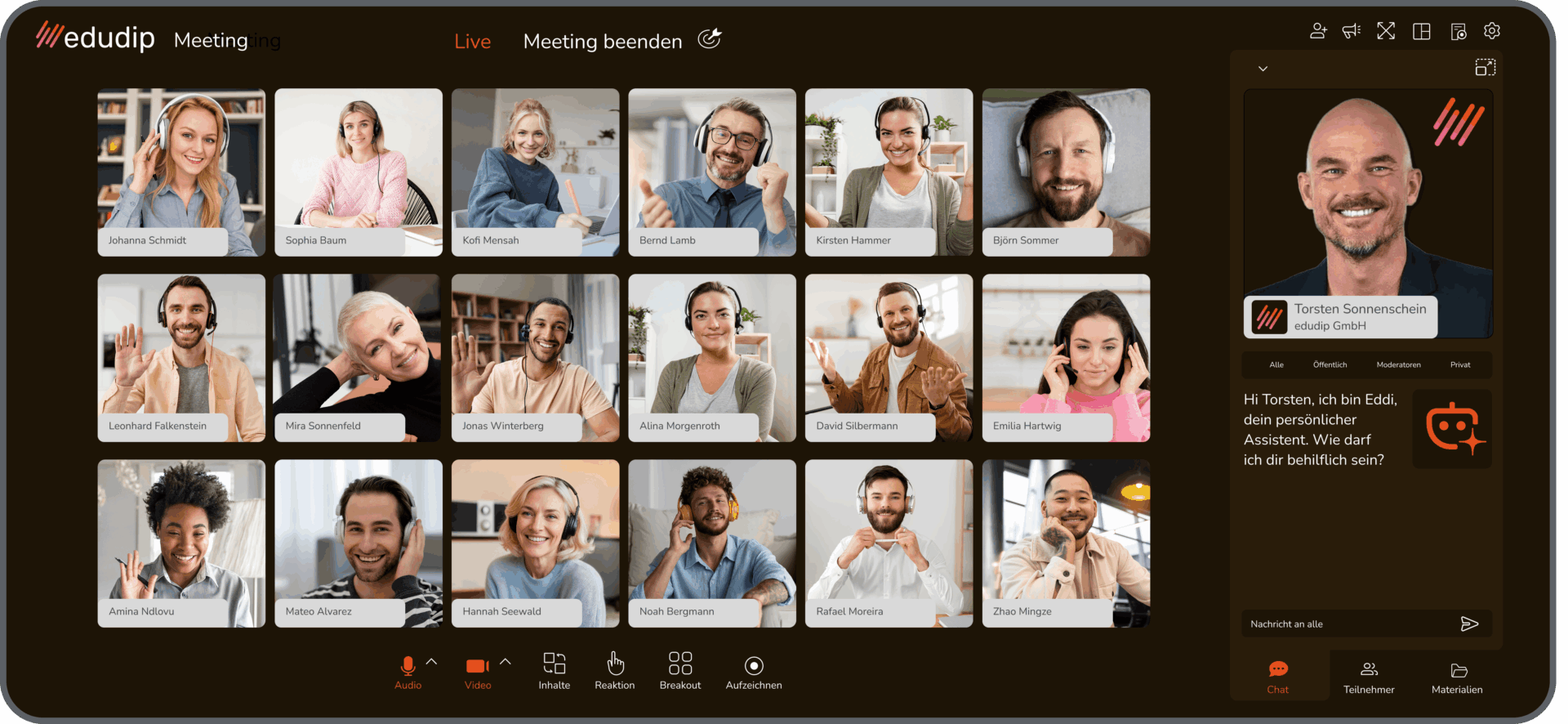 Videokonferenzen mit edudip