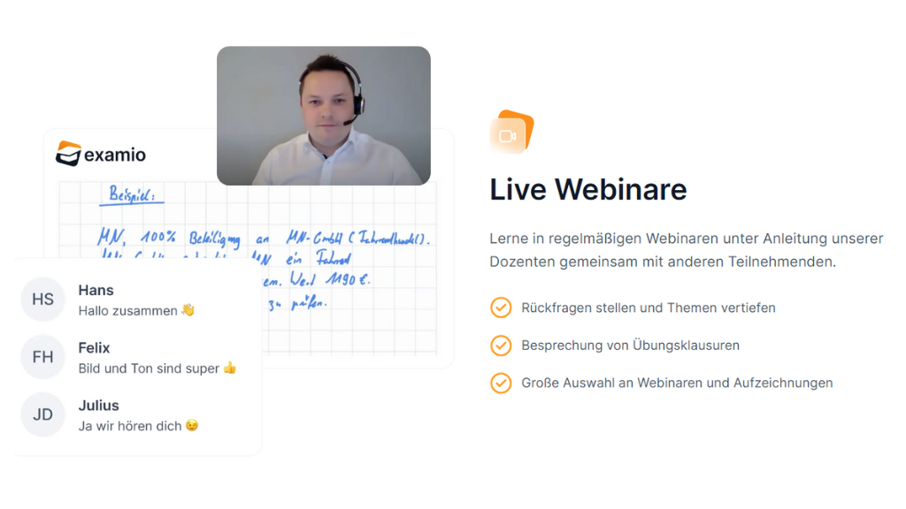 examio Live Webinare